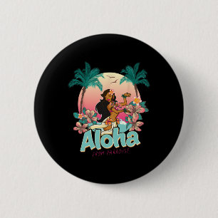 Aloha Hawaii Hawaiian Paradise Island Beach Vacati 6 Cm Round Badge