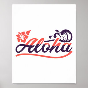 Aloha Hawaii Hawaiian Pineapple Sunny Beaches Poster
