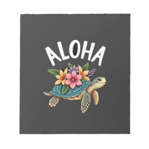 Aloha Hawaii Hawaiian-Shirt Turtle Hibiscus Kids G Notepad