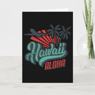 Aloha Hawaii Hawaiian Tee Beach Vacation Costume L Card