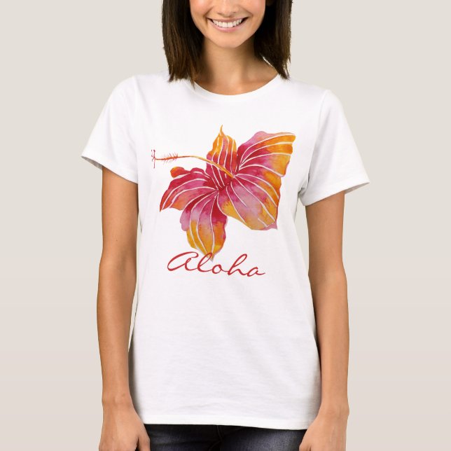 Aloha | Hawaii Hibiscus Flower T-Shirt (Front)