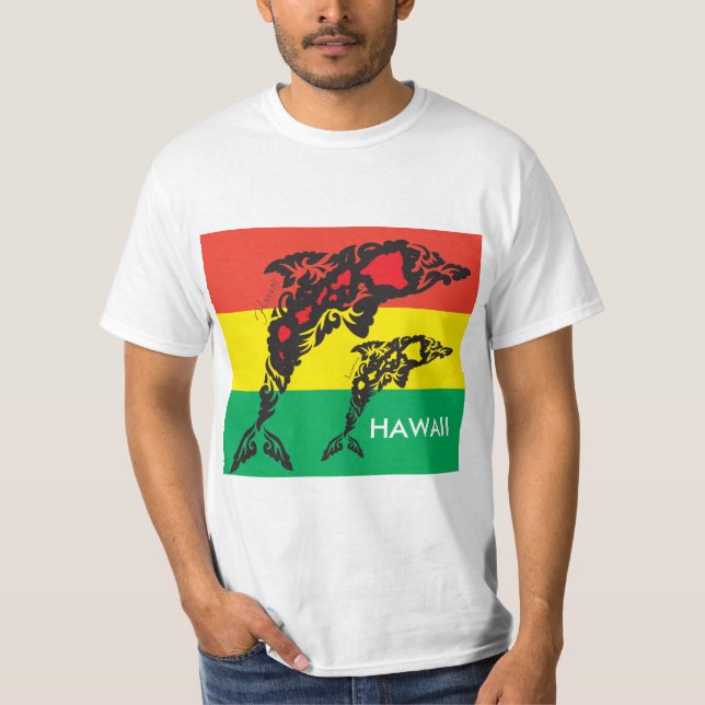 Aloha Hawaii Island Dolphin T-Shirt (Front)