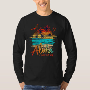 Aloha Hawaii Island Palm Beach Surfboard Vacation  T-Shirt