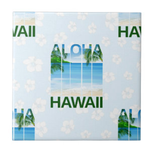 Aloha Hawaii Island Summer Beach Tile
