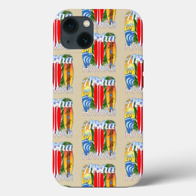 Aloha Hawaii Island Surfing Case-Mate iPhone Case (Back)