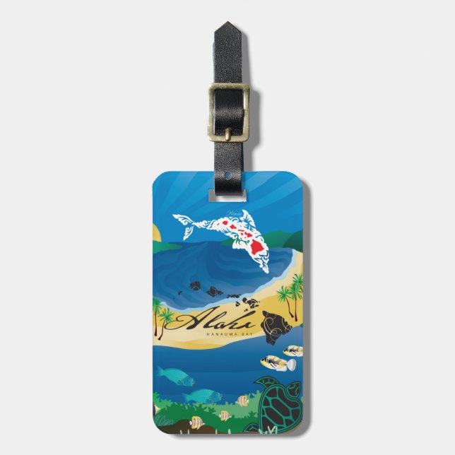Aloha Hawaii islands Luggage Tag (Front Vertical)