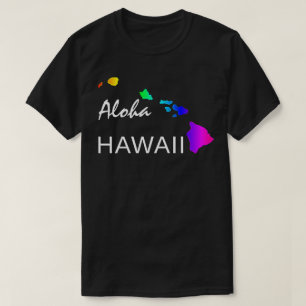 ALOHA - HAWAII ISLANDS NEON RAINBOW T-Shirt