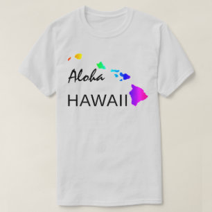 ALOHA - HAWAII ISLANDS NEON RAINBOW T-Shirt