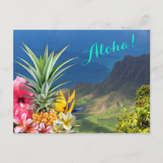 Aloha Hawaii Landscape and Flora Postcard