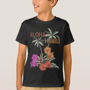 Aloha Hawaii Luau Hawaiian Hibiscus Flowers Vacati T-Shirt