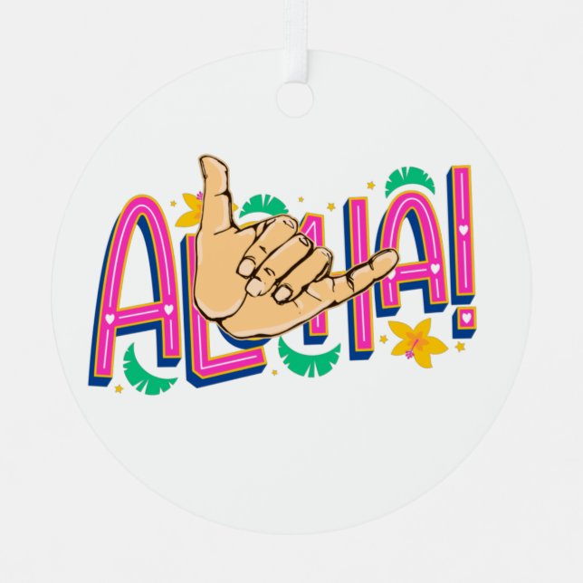 Aloha Hawaii Ornament (Front)