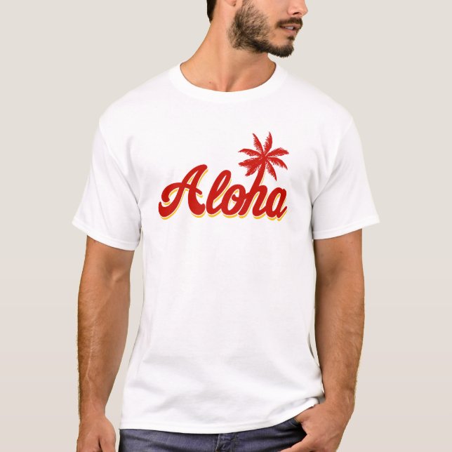 Aloha Hawaii Palm Tree tee (Front)