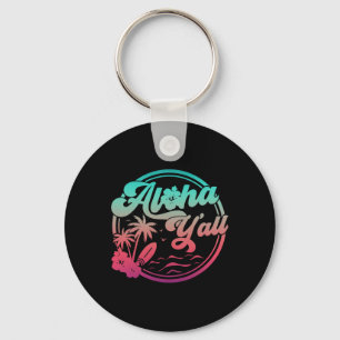 Aloha Hawaii Palm Tree Tropical Hawaiian Island Be Key Ring