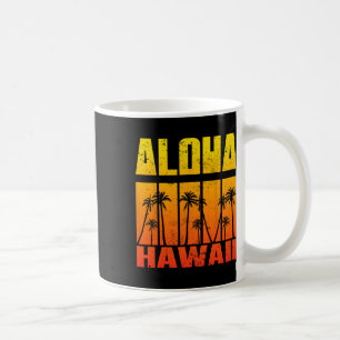 Aloha Hawaii Palm Tree Tropical Hawaiian Island Re Coffee Mug