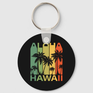 Aloha Hawaii Palm Tree Tropical Hawaiian Island Re Key Ring