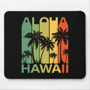 Aloha Hawaii Palm Tree Tropical Hawaiian Island Re Mouse Mat