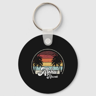 Aloha Hawaii Palms Cool Casual Summer Beach Vacati Key Ring
