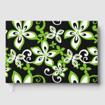 ALOHA HAWAII PATTERN IN BLACK and LIME