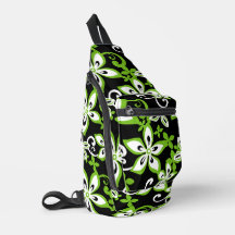ALOHA HAWAII PATTERN IN BLACK/LIME