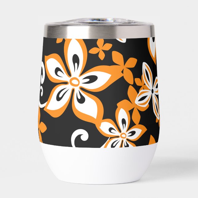 ALOHA HAWAII PATTERN IN BLACK/ORANGE (Front)