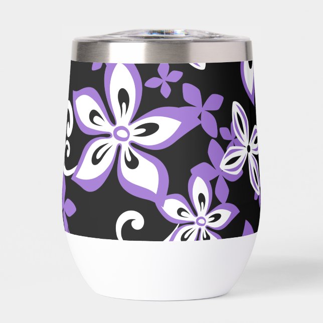 ALOHA HAWAII PATTERN IN BLACK/PURPLE (Front)