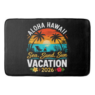 Aloha Hawaii Sea Sand Sun 2026 Bath Mat