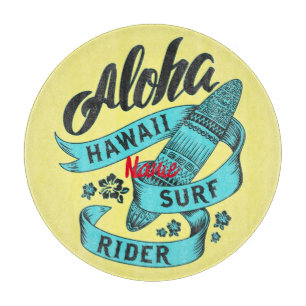 Aloha Hawaii Surf Rider Thunder_Cove Cutting Board