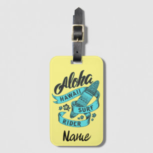 Aloha Hawaii Surf Rider Thunder_Cove Luggage Tag