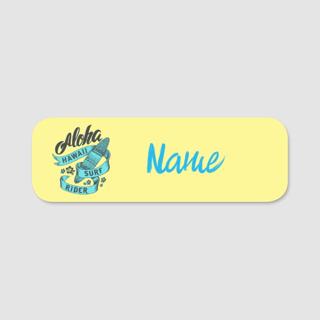 Aloha Hawaii Surf Rider Thunder_Cove  Name Tag (Front)