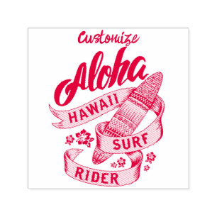 Aloha Hawaii Surf Rider Thunder_Cove Self-inking Stamp