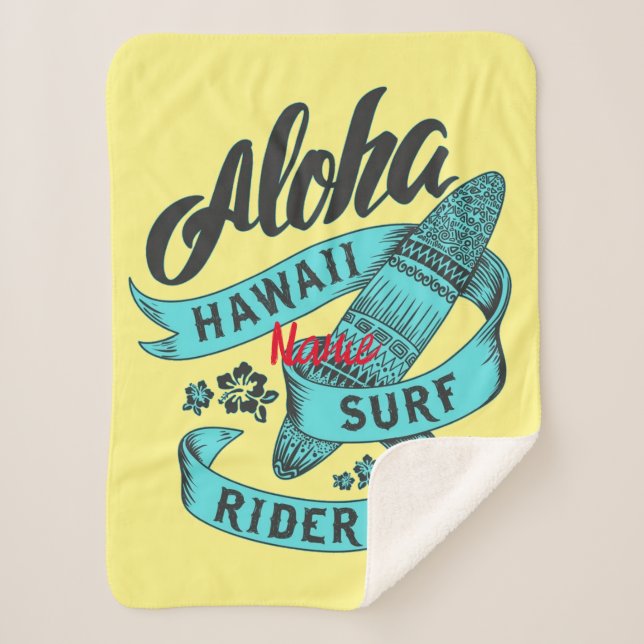 Aloha Hawaii Surf Rider Thunder_Cove  Sherpa Blanket (Front)