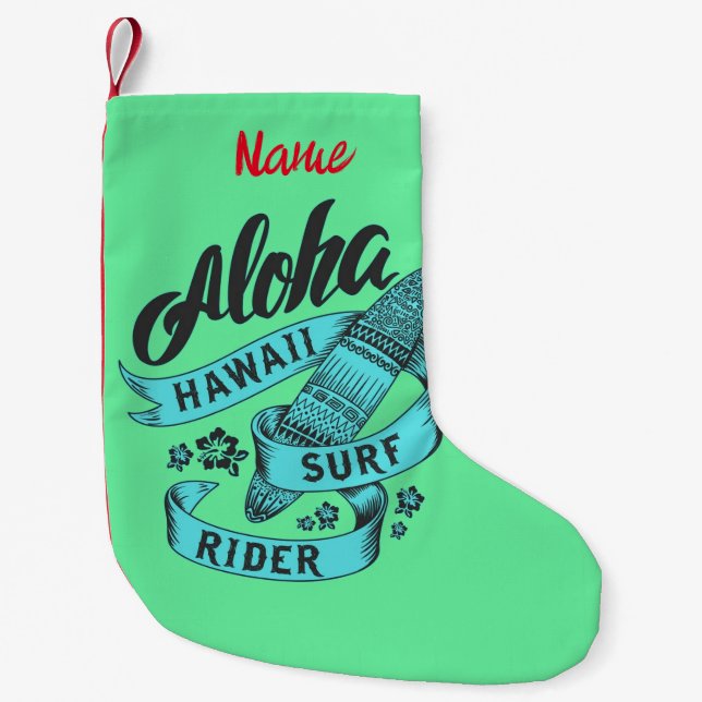 Aloha Hawaii Surf Rider Thunder_Cove Small Christmas Stocking (Front)