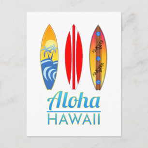 Aloha Hawaii Surfboards Postcard