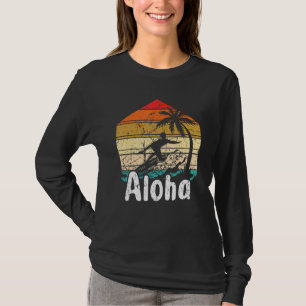 Aloha Hawaii Surfing Retro Sunset 12 T-Shirt