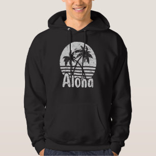 Aloha Hawaii Surfing Retro Sunset 36 Hoodie