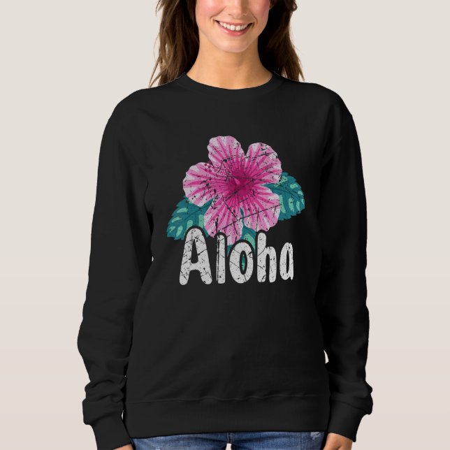 Aloha Hawaii Surfing Retro Sunset 3 Sweatshirt (Front)