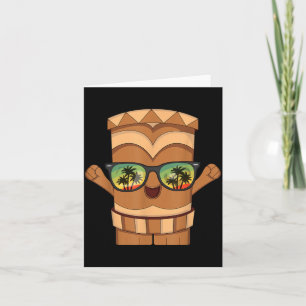 Aloha Hawaii Tiki Hawaiian Vacation Summer Beach Card