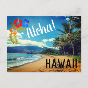 "Aloha" Hawaii Travel Tropical Tourism Postcard