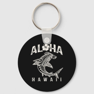 Aloha Hawaii Tril Shark Polynesian Hawaiian Beach Key Ring