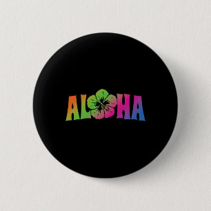 Aloha Hawaii Trip Summer Vacation Women Girls Beac 6 Cm Round Badge