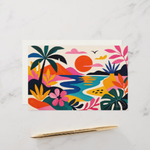 Aloha hawaii tropical art blank stationery