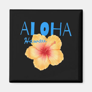 Aloha hawaii tropical flower beach summer vacation magnet