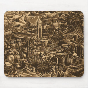 Aloha Hawaii Tropical Scenic of Oahu Mouse Mat