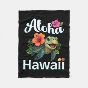 Aloha Hawaii Turtle Hawaiian Island Kids Toddler M Fleece Blanket