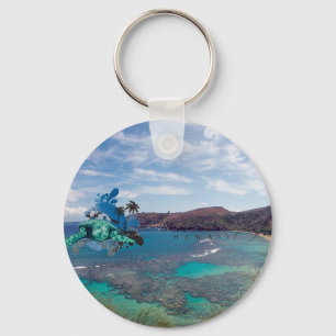 Aloha Hawaii Turtle Key Ring