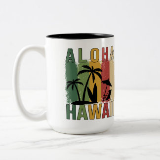 Aloha Hawaii Two-Tone Coffee Mug