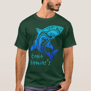 Aloha Hawaii Vintage Hawaiian Island Tribal Shark T-Shirt