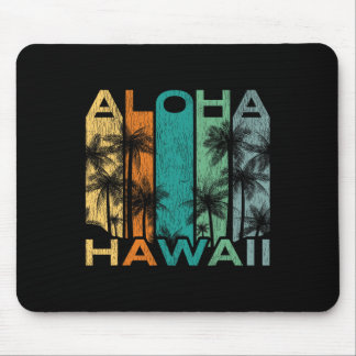 Aloha Hawaii Vintage Surfboard  Mouse Mat