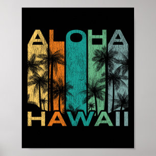 Aloha Hawaii Vintage Surfboard  Poster