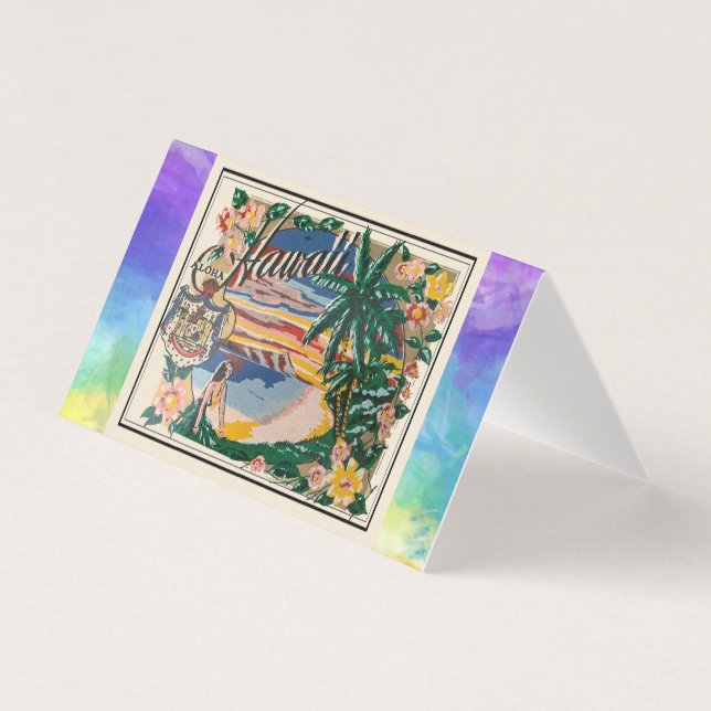 Aloha Hawaii Vintage Travel card (Front)